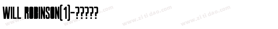 Will Robinson(1)字体转换